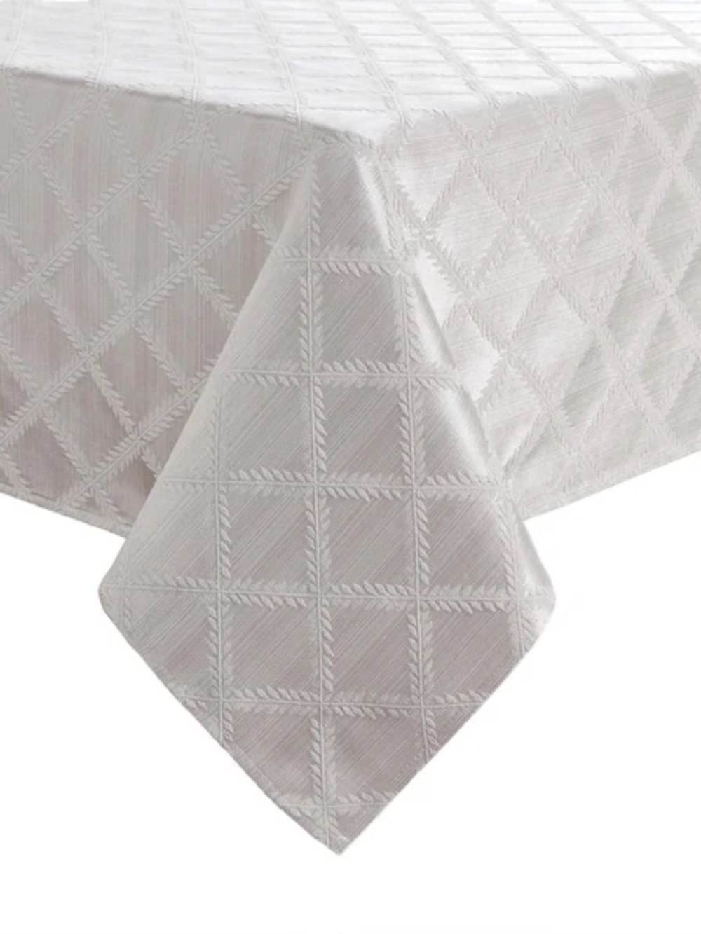 Lenox Laurel Leaf Tablecloth White - 70 W X 104 L